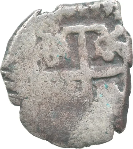 1687 Bolivia (Potosi) 1/2 Real Shipwreck Coin 1.2g *9566