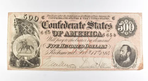 1864 $500 Confederate States Of America Large Note *8477
