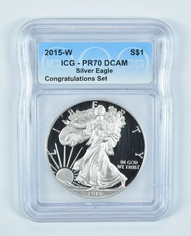 2015-W American Silver Eagle Congratulations Set PR70 DCAM ICG