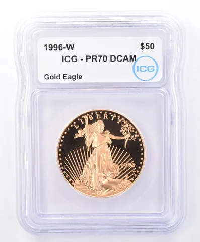 1996-W $50 American Gold Eagle 1 Oz Gold PR70 DCAM ICG