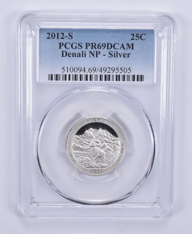 2012-S Washington Quarter Silver Denali PR69 DCAM PCGS Blue Label