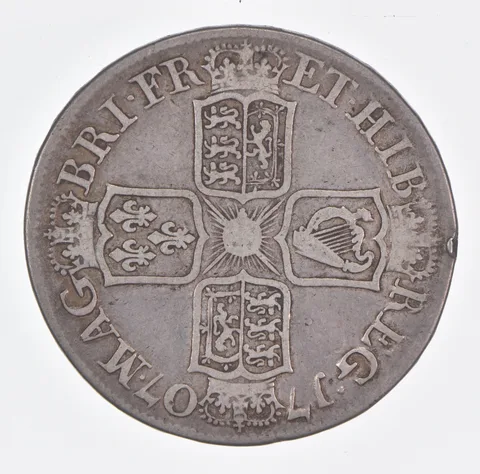 Better Date - 1707 United Kingdom ½ Crown World Coin- Silver *469