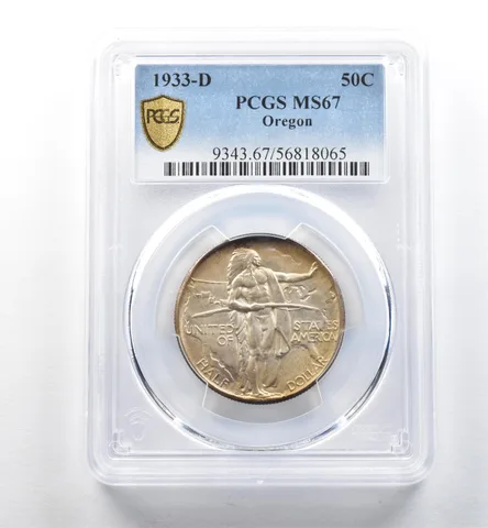 1933-D Oregon Commemorative Half Dollar MS67 PCGS PQ *2642