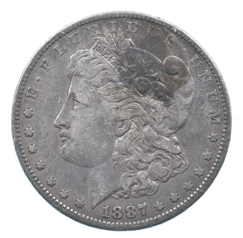 Early - 1887 Morgan Silver Dollar - 90% US Coin *956