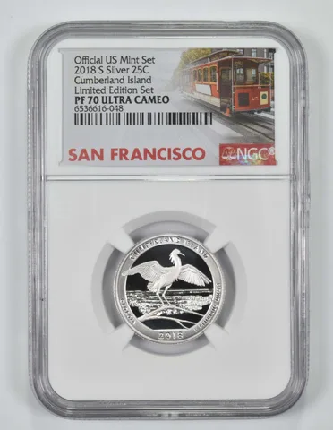 2018-S Quarter Silver Cumberland Island PF70 NGC Limited Edition