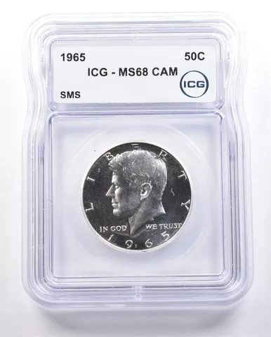 1965 Kennedy Half Dollar SMS MS68 CAM ICG *2397