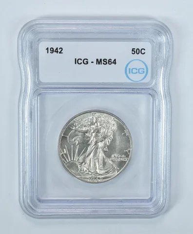 1942 Walking Liberty Half Dollar MS64 ICG