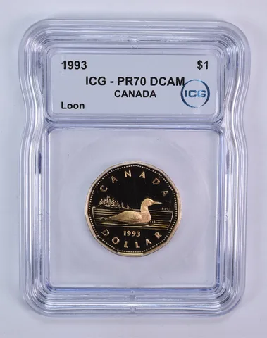 1993 Canada 1 Dollar Loon PR70 DCAM ICG