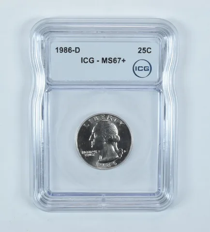 1986-D Washington Quarter MS67+ PLUS ICG
