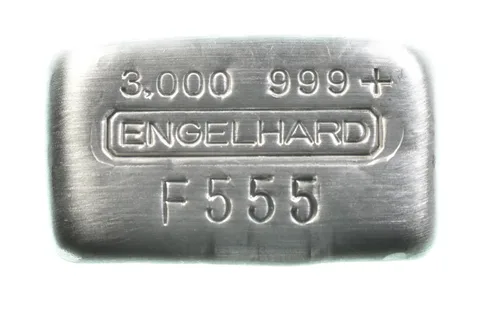 3 Troy Oz Silver Bar Engelhard Vintage Low Serial 555 *0251