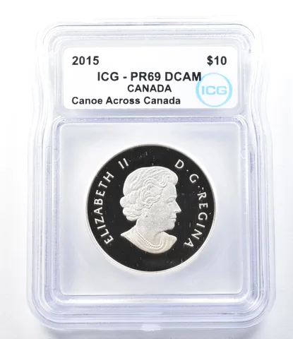2015 Canada 10 Dollars Canoe Across Canada PR69 DCAM ICG *8901