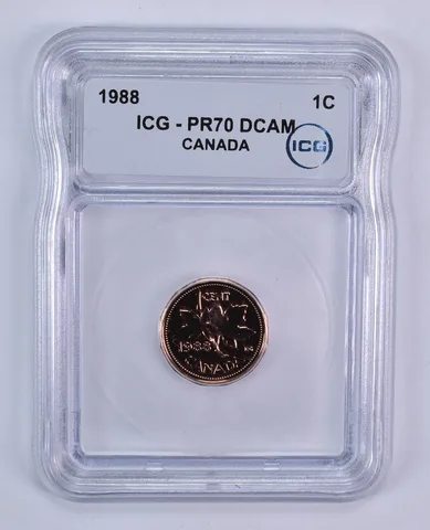 1988 Canada 1 Cent PR70 DCAM ICG