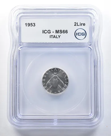 1953 Italy 2 Lire MS66 ICG *3276