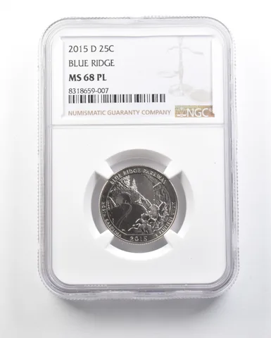 2015-D Washington Quarter Blue Ridge America The Beautiful MS68 PL NGC