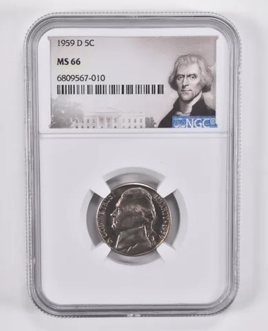 1959-D Jefferson Nickel MS66 NGC Special Label