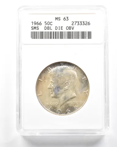 1966 Kennedy Half Dollar SMS DDO MS63 ANACS *2089