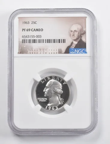 PF69 CAM 1963 Washington Quarter NGC a3351