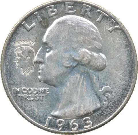 1963 Washington Quarter Counterstamp a9426