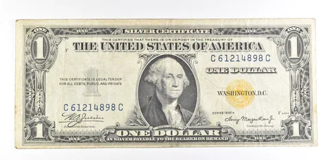 1935 A $1 Silver Certificate North Africa Yellow Seal Fr#2309 WWII *9344