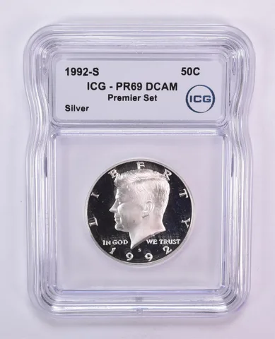 1992-S Kennedy Half Dollar Silver Premier Set PR69 DCAM ICG