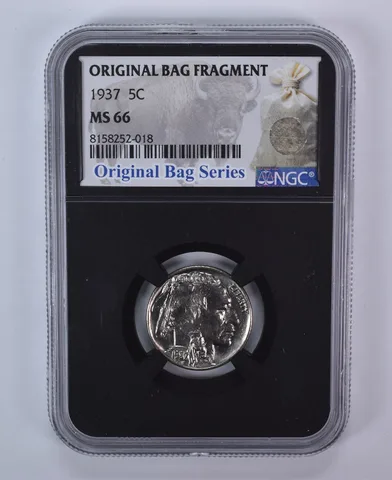 1937 Buffalo Nickel Original Bag Fragment MS66 NGC