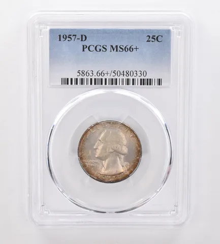 1957-D Washington Quarter MS66+ PCGS Beautiful Tone a0041