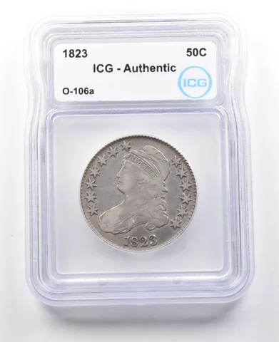 1823 Capped Bust Half Dollar O-106a Authentic ICG *3109