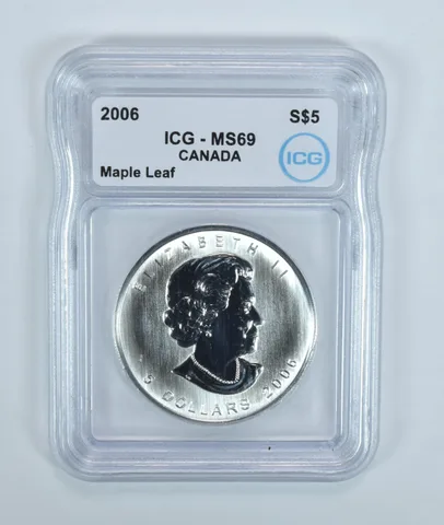 2006 Canada 5 Dollars Silver Maple Leaf MS69 ICG