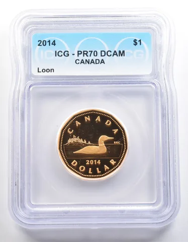 2014 Canada 1 Dollar Loon PR70 DCAM ICG *3971