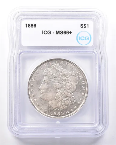 1886 Morgan Silver Dollar MS66+ ICG *7243