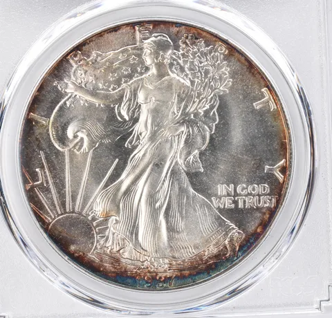 1987 American Silver Eagle MS69 PCGS Beautiful Tone *1126