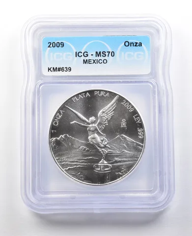 2009 Mexico 1 Onza Silver Libertad MS70 ICG