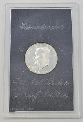 1972-S Eisenhower Dollar Proof in original OGP case 40% Silver Black Ike