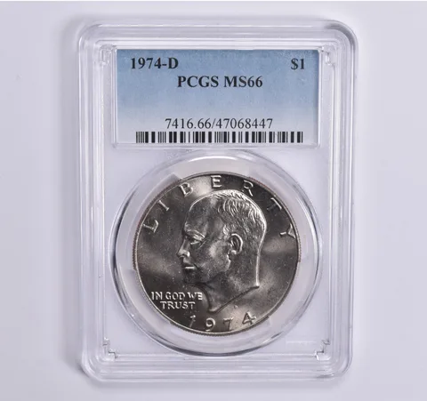 1974-D Eisenhower $1 MS66 PCGS Blue Lbl