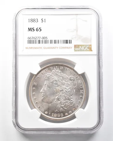 1883 Morgan Silver Dollar MS65 NGC a1791