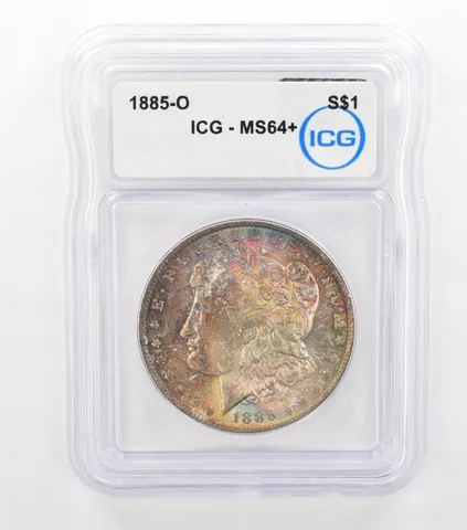 1885-O Morgan Silver Dollar MS64+ ICG Beautiful Tone *3666