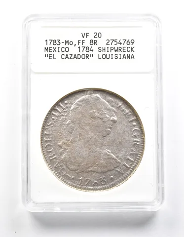 1783 Mo Mexico 8 Reales El Cazador Shipwreck VF20 ANACS *1225
