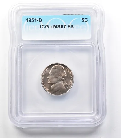 1951-D Jefferson Nickel MS67 FS ICG *3313