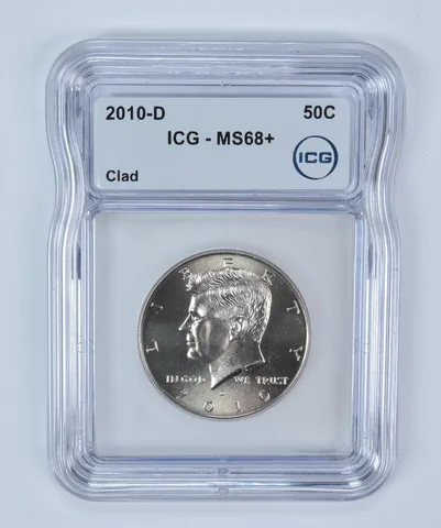 2010-D Kennedy Half Dollar CLAD MS68+ ICG