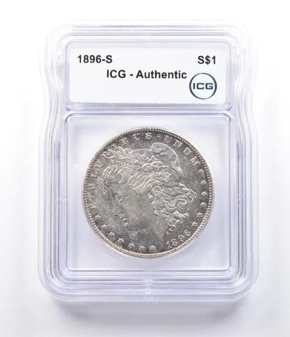 1896-S Morgan Silver Dollar Authentic ICG *2893