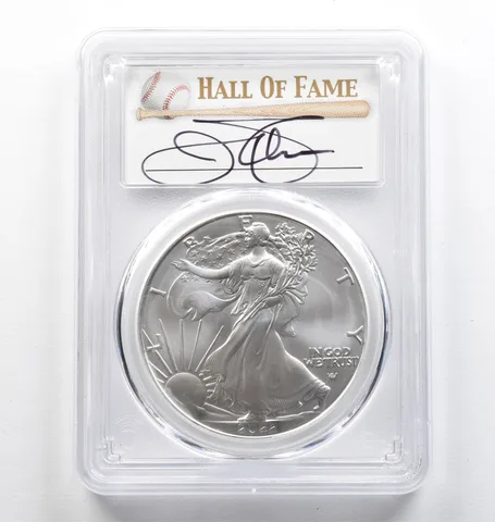 2022 American Silver Eagle Jim Palmer FDOI MS70 PCGS *9416