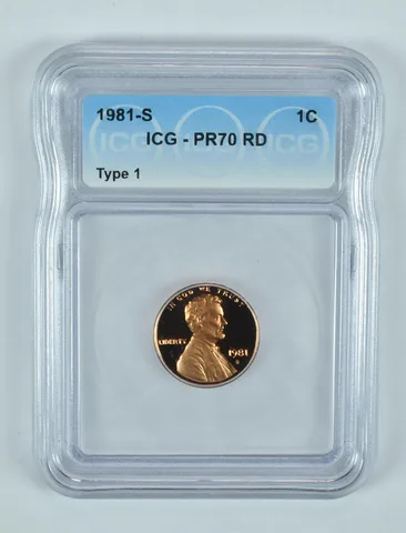 1981-S Lincoln Memorial Cent Type 1 PR70 RD ICG
