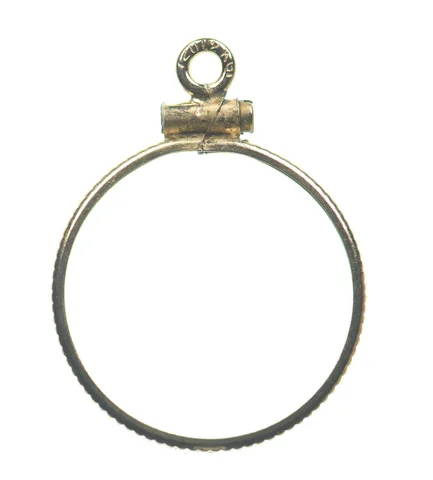 12k 0.6 Gram Gold Filled 15.5mm Coin Bezel Pendant Frame Edge *4962