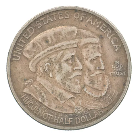 1924 Huguenot Commemorative Half Dollar Beautiful Tone *6269