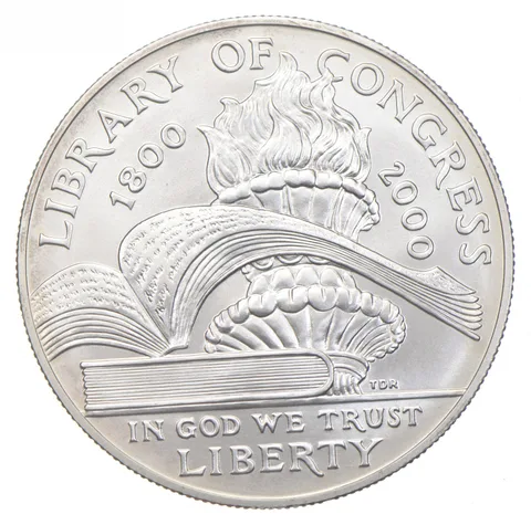 2000-P Unc Library of Congress Commemorative Silver Dollar $1