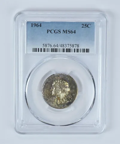 1964 Washington Quarter MS64 PCGS Beautifully Toned a7274