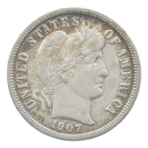 1907-D Barber Dime *9343