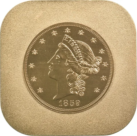 1859-O $20 Liberty Head Gold Double Eagle 97.97g 24K Gold Plated Coin a3906
