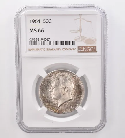 1964 Kennedy Half Dollar MS66 NGC Beautiful Tone *9905