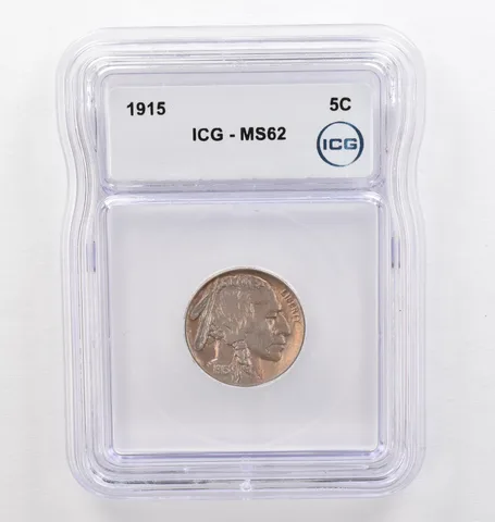 1915 Indian Head Buffalo Nickel MS62 ICG Beautiful Tone *0211